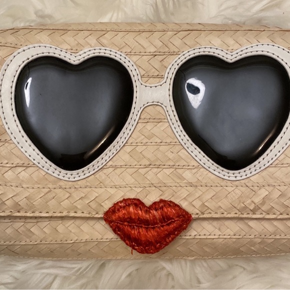 Kate Spade Hello Stranger Straw Sunglasses Clutch - Picture 2 of 8